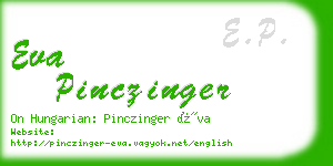 eva pinczinger business card